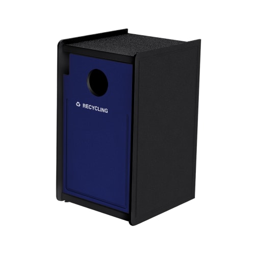 Commercial Zone EarthCraft 30 Gallon Recycling Receptacle, Side Load, Flat Top, Recycle Routed